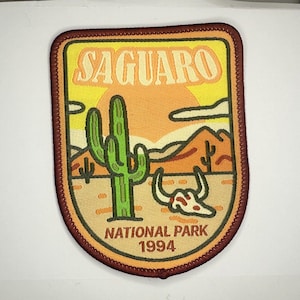 Saguaro National Park Patch National Park Travel Embroidered Iron On 3”