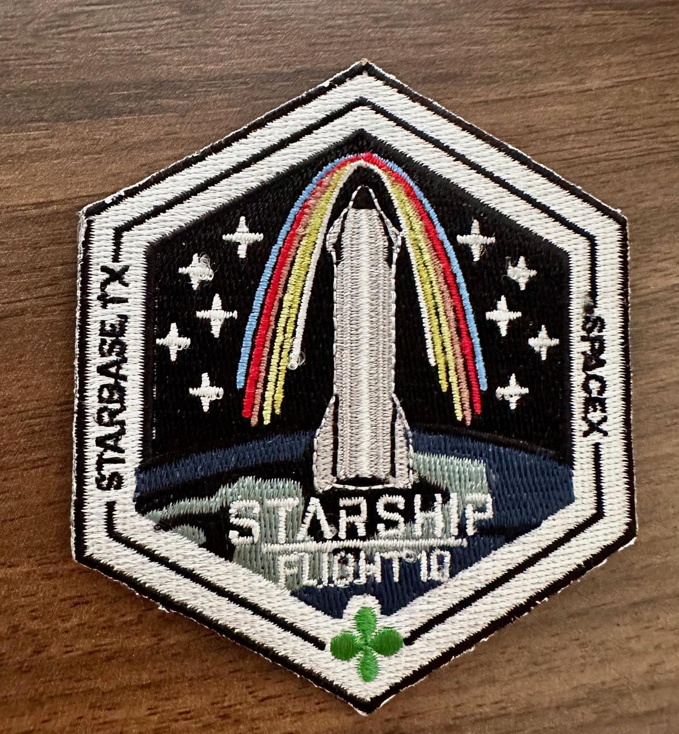 Spacex Starship Flight 10 Launch Mission Patch 3.5 Inch Iron on