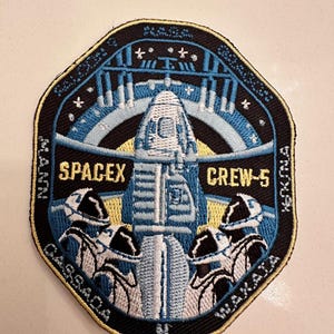 オリジナル SpaceX Crew 5 ミッション パッチ 3.5"