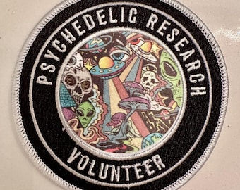 Psychedelic Research Crew Iron On Sew On Patch 3”