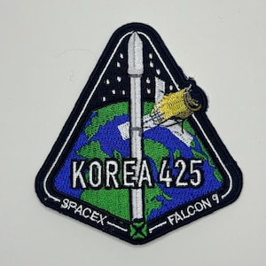 Original SpaceX Korea 425 Falcon 9 Mission Patch 3.5&quot;
