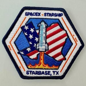 Original Starship Launch Starbase Texas USA Mission Patch 3.5&quot;