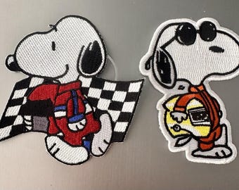 2-pack broderade strykmärken med racinglogotyp, 3,5" | Samlarmärken för motorsport, jackor, mössor och utrustning