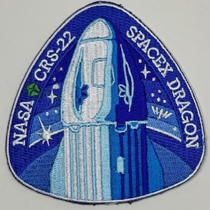 Original SpaceX CRS 22 Dragon Resupply Mission Patch 3.5&quot;