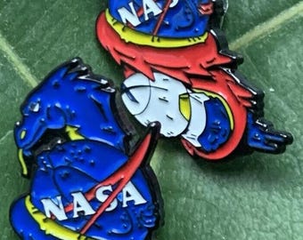 SpaceX Double Dragons Crew-1 Mission Enamel Pin Set 2-Piece | NASA Space Launch Collectible Pins for Jackets & Bags | Rare Astronaut Gift