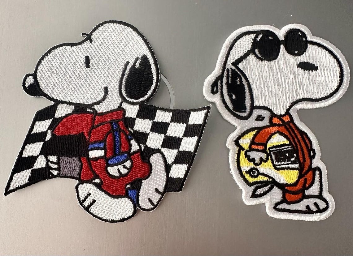 Sumar Racing Patch 2 Pack Racing Logo Embroidered Iron-on Patches 3.5