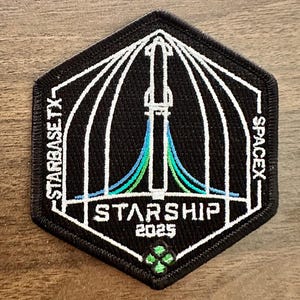 Original Starship Flight 2025 Commemorative Launch Mission Patch 3.5"