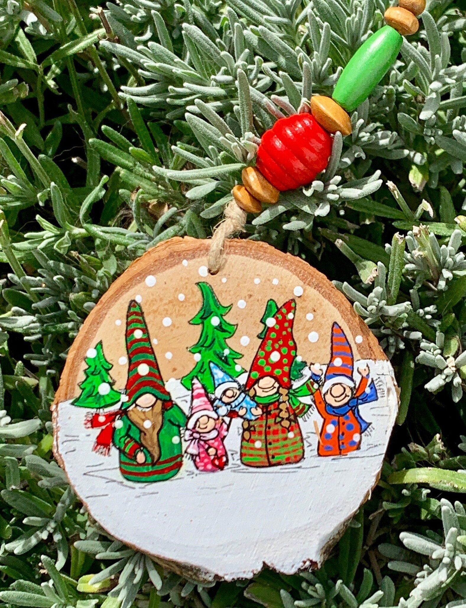 Hand Painted Gnome Ornament