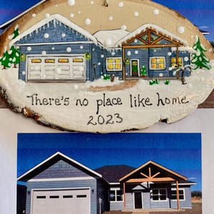 Your Home Custom made Ornaments, personalized, hand painted made to order Rustic Style with or without family
