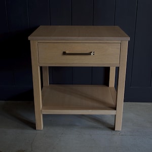 Handcrafted White Oak End Table Set