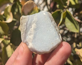 Raw Blue Lace Agate with Druzy
