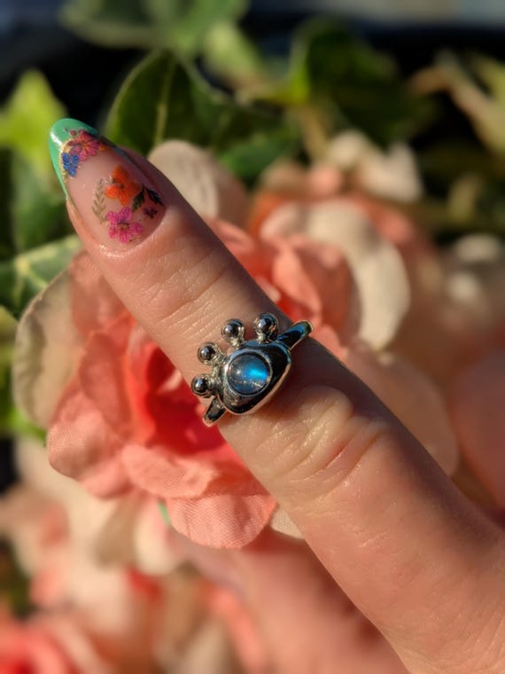 Labradorite Crown Adjustable Ring - image 1