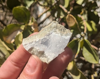 Raw Blue Lace Agate with Druzy