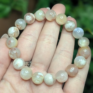 Flower Agate Stretch Bracelet