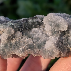 Quartz Druzy Capped Blue Cubic Fluorite