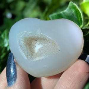 Agate With Druzy Heart