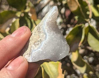 Raw Blue Lace Agate with Druzy