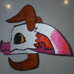 Sakura themed dragon puppet