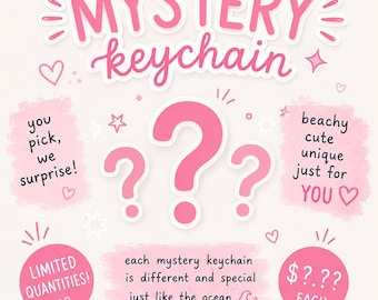 Preppy ocean mystery keychain