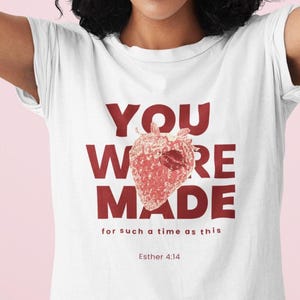 Esther 4:14 T-Shirt Christian Shirt for Women For Such a Time as This Tee Bible Verse Graphic Shirt Faith Gift Idea