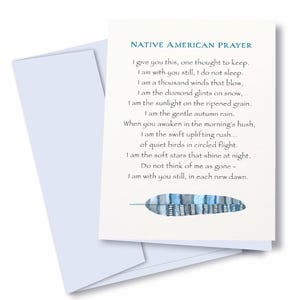 Spiritual Prayer Cards: Watercolor Feather Art Greeting Card Set of Ten