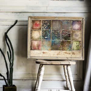 Unique Farmhouse Window Art Print, Watercolor Style Vintage Home Wall Decor, Housewarming Gift for a Country Style Home