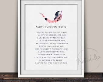 Native American Decor Spiritual Prayer Serenity Prayer Etsy