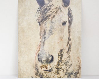 Dapple Gray Horse Art Print: Subtle and Soft Equine Wall Decor