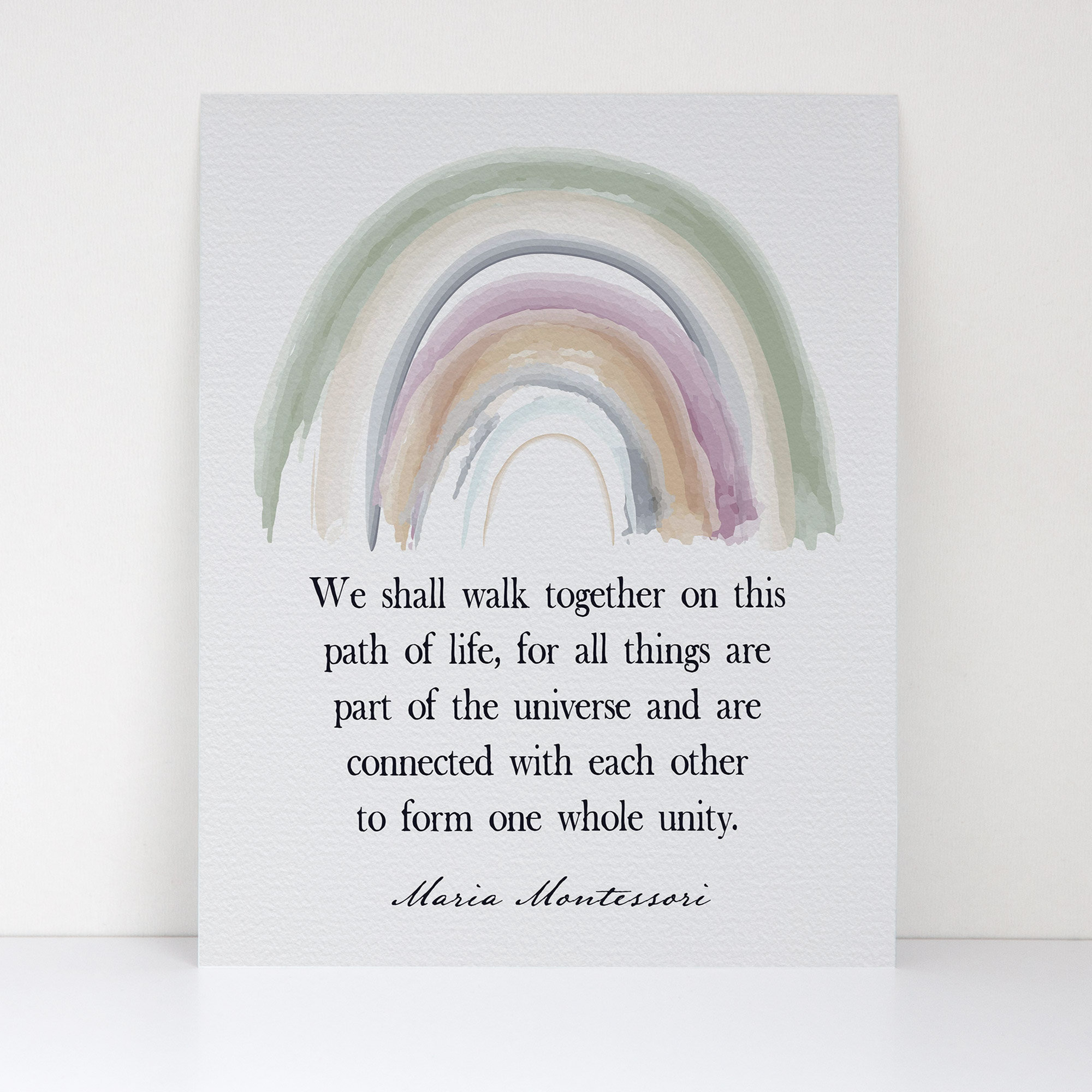 Personalized Montessori Quote Print: Watercolor Rainbow Art - Educational  Decor - Etsy, image size:2000x2000