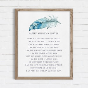 Native American Prayer Spiritual Saying Watercolor Fine Art Matte Print Comforting Prayer Condolences, Sympathy Gift for Healing Bild 8