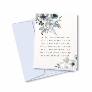 Faites tout le bien que vous pouvez Cartes de voeux - 10 cartes vierges florales à l'aquarelle avec message de gratitude et enveloppes assorties