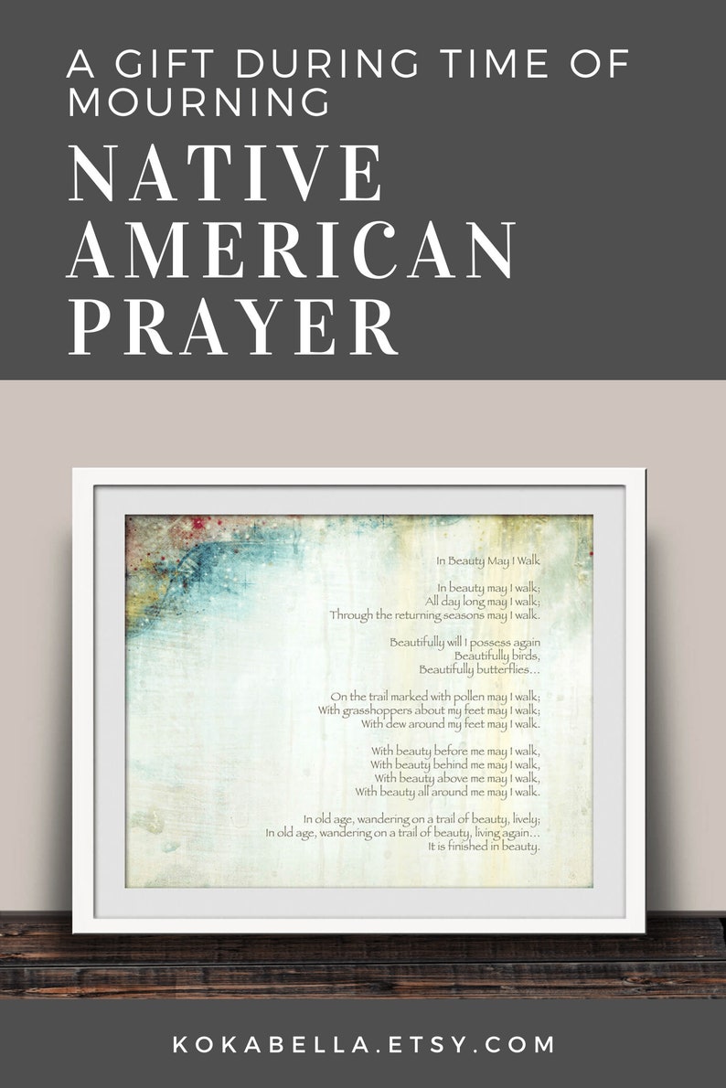 Native American Prayer Provides Comfort and Healing Difficult Times Spiritual Wisdom Fine Art Matte Print Southwestern Style Decor image 5
