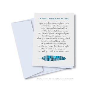 NEW 10-Pack Greeting Card Set Native American Prayer 5x7 Cards Artistic Note Cards Sympathy Cards Blank Inside Words of Wisdom image 1