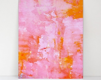 Pink Abstract Print: Vibrant Pop Art - Feminine Modern Home Decor