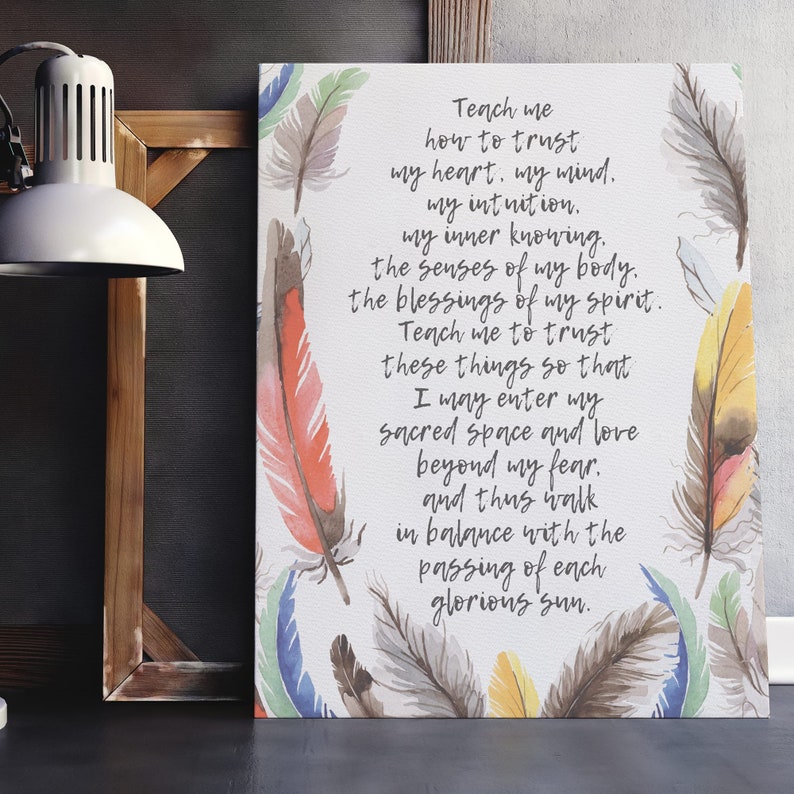 Teach Me How to Trust Lakota Inspired Saying Mother Earth Etsy