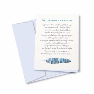 Juego de tarjetas de oración de nativos americanos: 10 tarjetas de felicitación en blanco con palabras espirituales de sabiduría, tarjetas artísticas de condolencia, regalo único