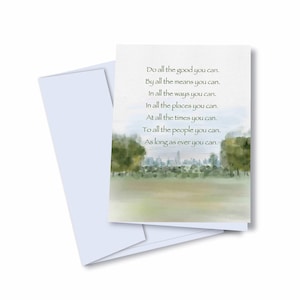 Aquarel bedankkaarten 10-kaartenset - doe al het goede wat je kunt, blanco 5 x 7 dankbaarheidskaarten voor humanitaire geschenken