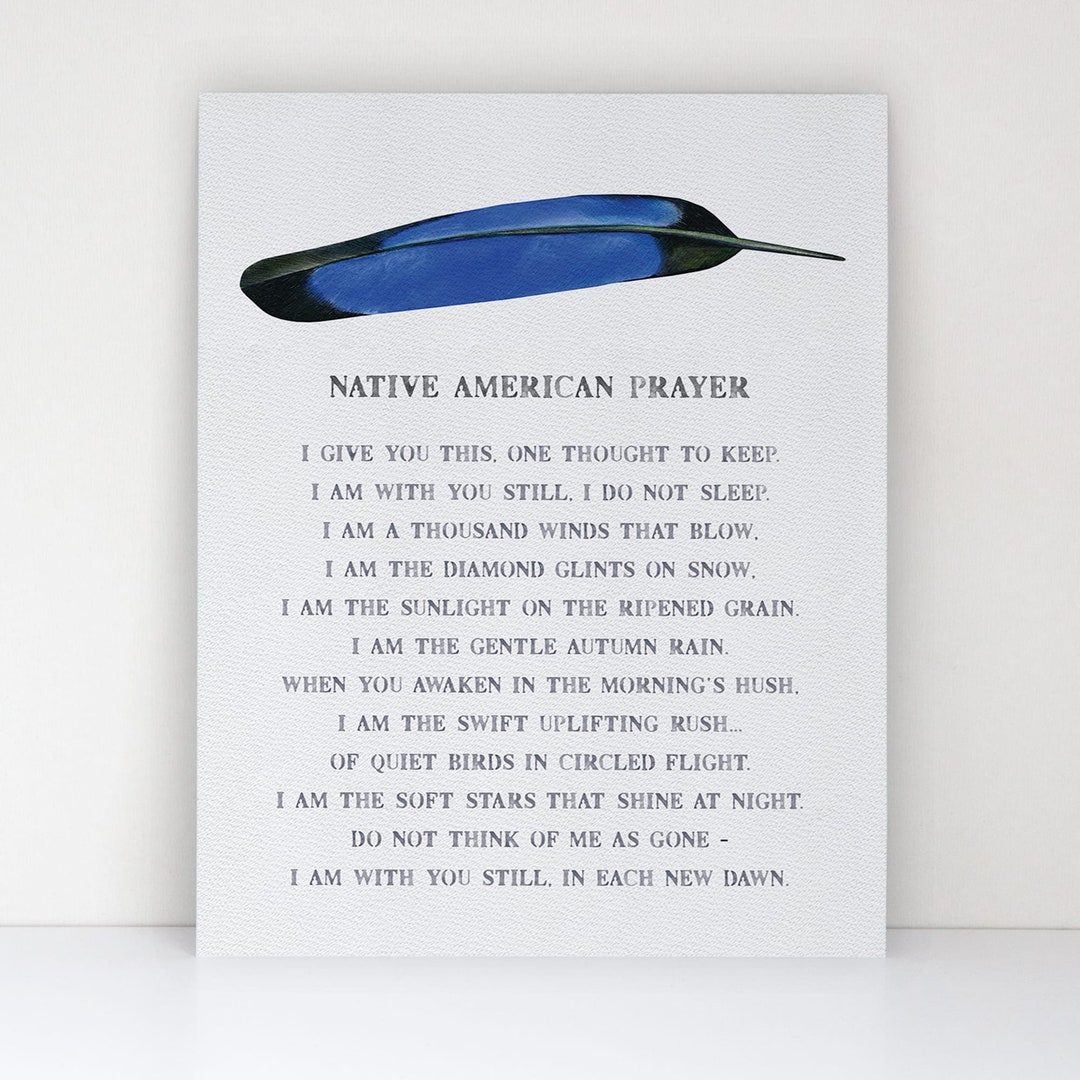 Native American Prayer Royal Blue And Black Comforting Reassuring Fine 