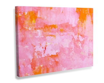 Pink Crush Canvas Gallery Wrap - Colorful and Bright Premium Canvas Gallery Wrap - Modern Abstract Wall Art Decor That Makes Any Wall Pop