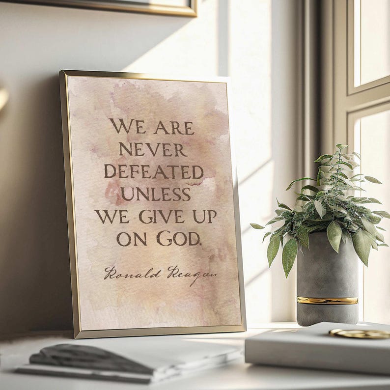 Ronald Reagan Quote Print: Christian Inspirational Wall Art image 2
