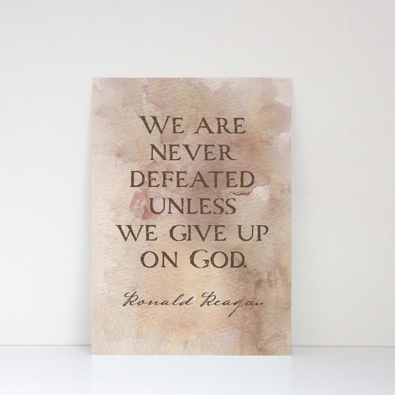 Ronald Reagan Quote Print: Christian Inspirational Wall Art image 1