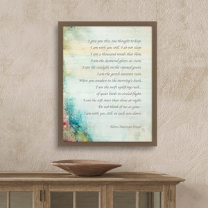 Native American Prayer of Comfort and Healing in Difficult Times A Spiritual Gift of Native Guidance and Wisdom Fine Art Matte Print afbeelding 5