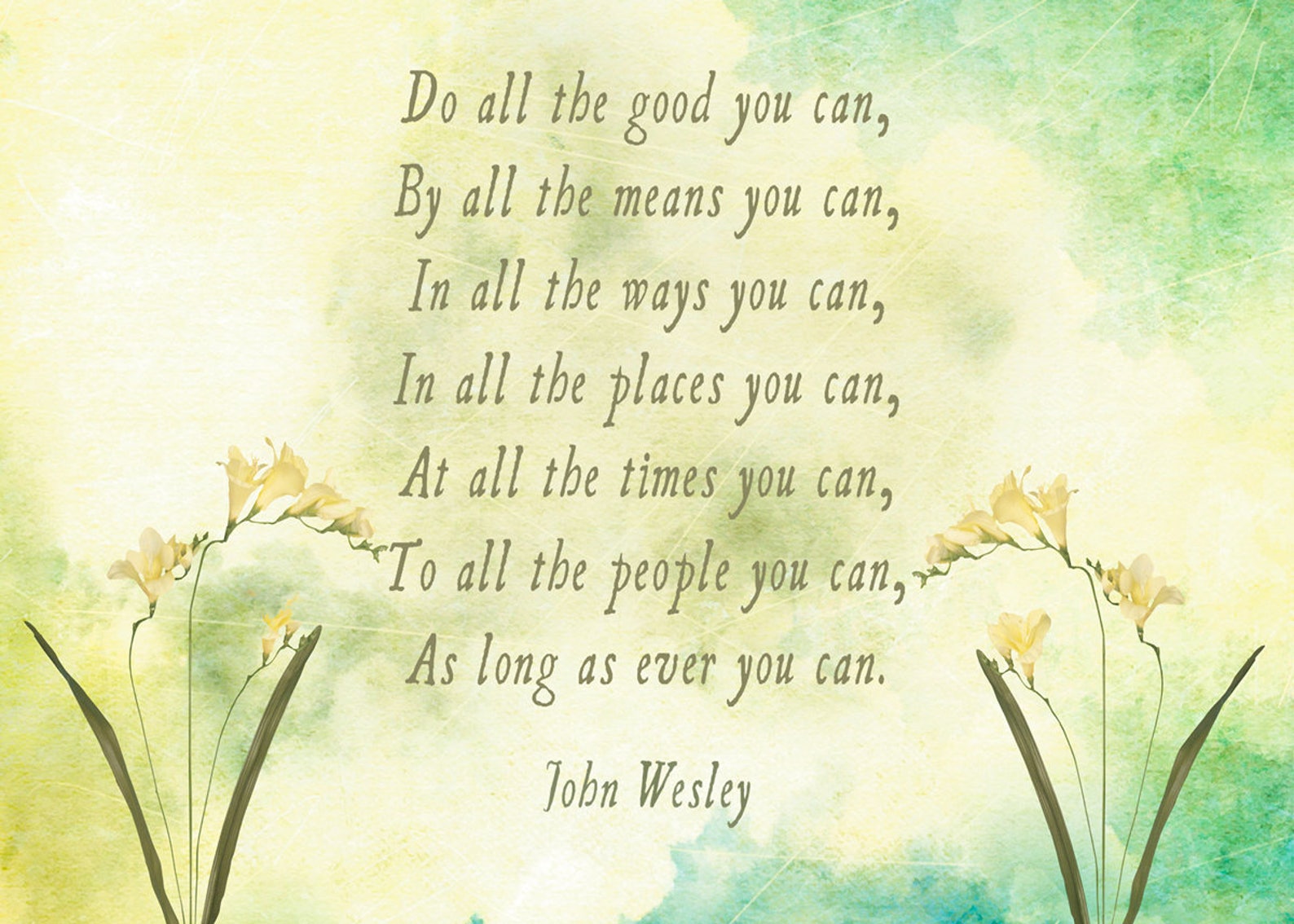 Do All the Good You Can John Wesley Quote Christian Quote Etsy