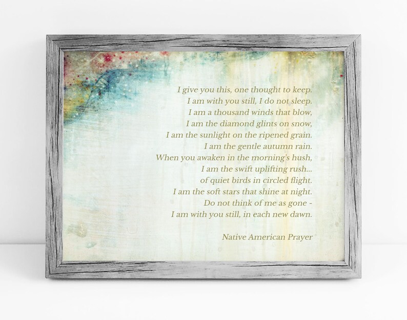 Native American Prayer Fine Art Print to Provide Comfort and Etsy
