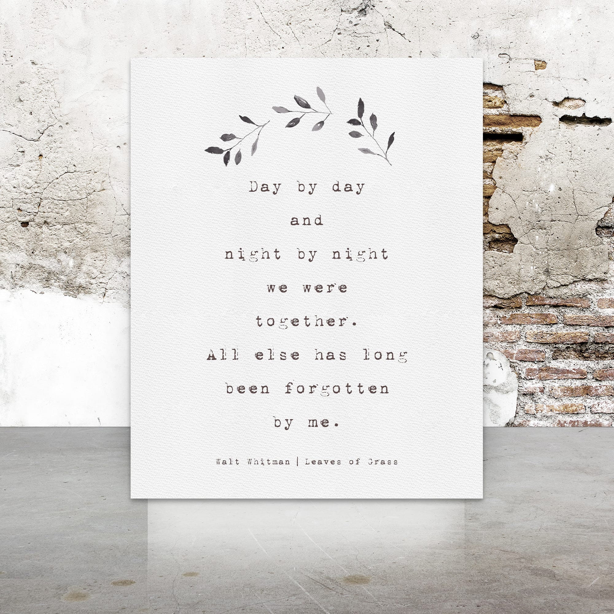 Walt Whitman Leaves of Grass Poem About Romance Day by Day - Etsy Australia Walt Whitman Leaves of Grass Poem About Romance Day by Day - Etsy Australia