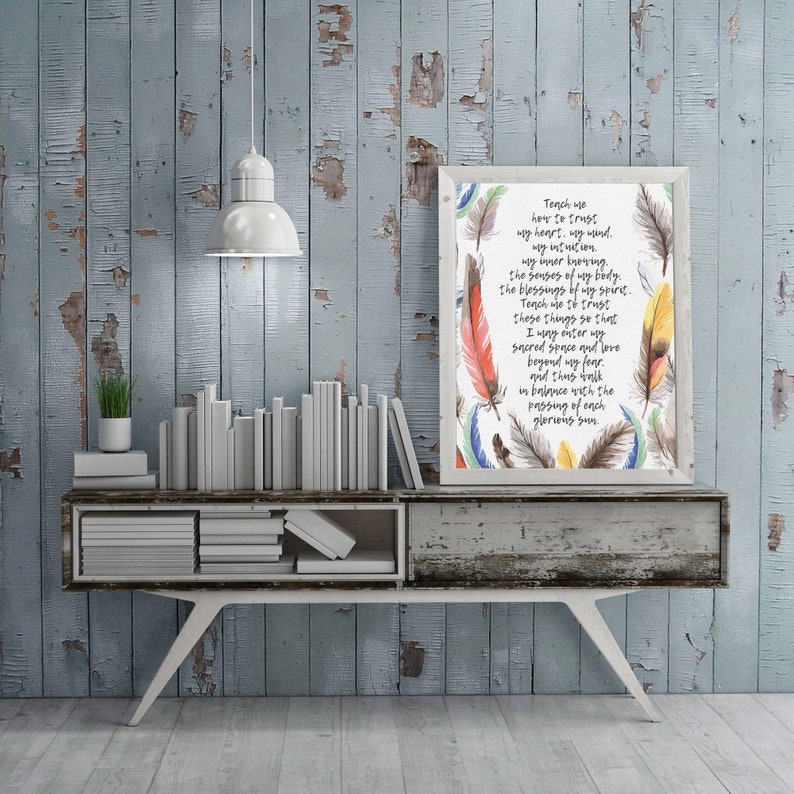 Teach Me How to Trust Lakota Inspired Saying Mother Earth Etsy