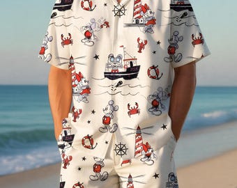 Mickey Mouse Cruise Adventure Hawaiian Shirt, Matching Disney Cruise Outfit for Family Vacation, Disney Cruise Shirt, Disney Hawaii Shirt