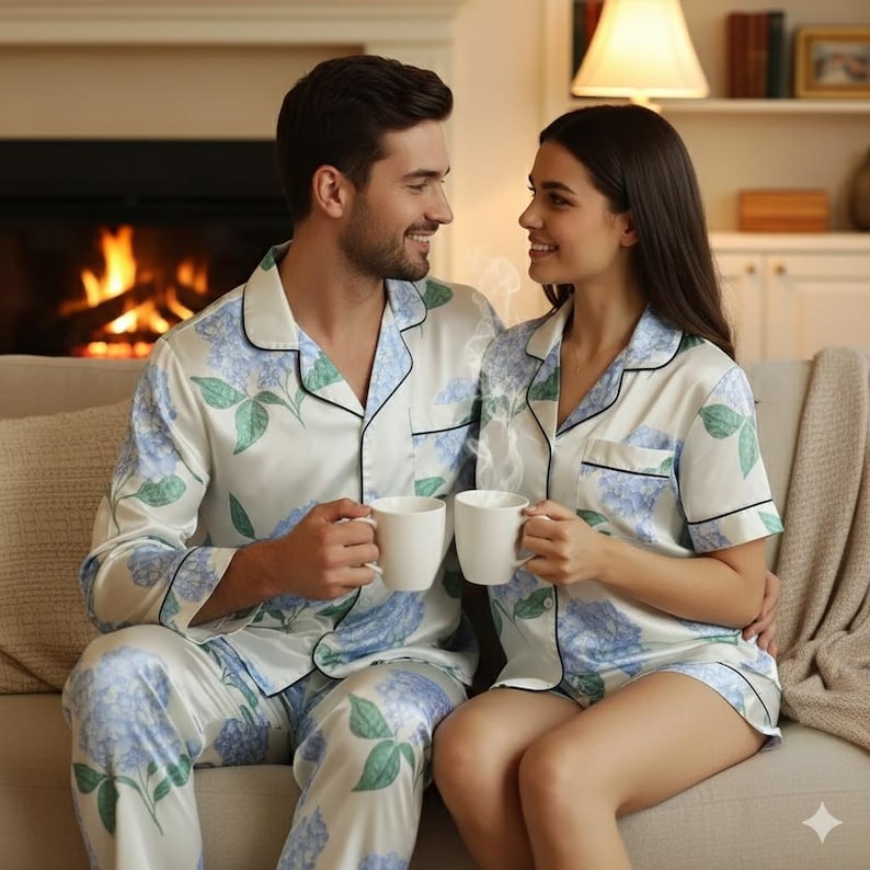 Hydrangeas Pajama Set by Nellapima main image 1