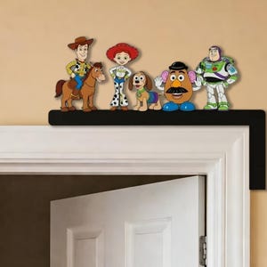 Disney Toy Story houten deur hoekbord, Disney Home Decor, Disney Pixar deurbord, kinderkamerdecoratie, Disney Home-cadeaus, Toy Story-bord