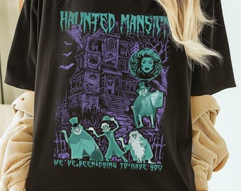 Retro The Haunted Mansion Shirt, Vintage Haunted Mansion Liberty Square Tee, Hitchhiking Ghosts Tee, Haunted Mansion, Disney Halloween Shirt